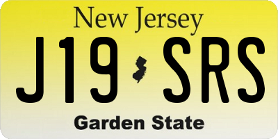NJ license plate J19SRS