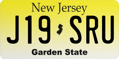NJ license plate J19SRU