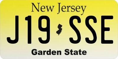 NJ license plate J19SSE