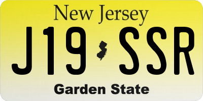 NJ license plate J19SSR