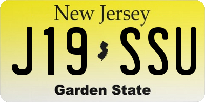 NJ license plate J19SSU