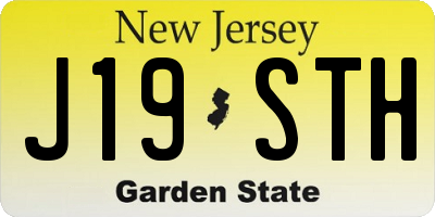 NJ license plate J19STH