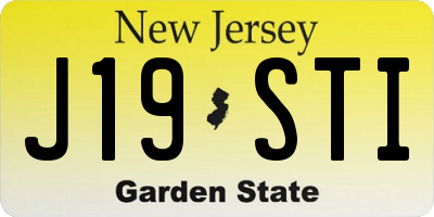 NJ license plate J19STI