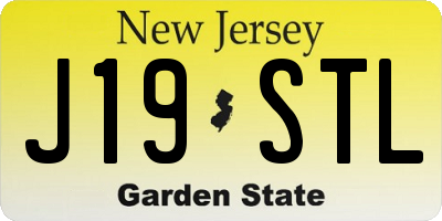 NJ license plate J19STL