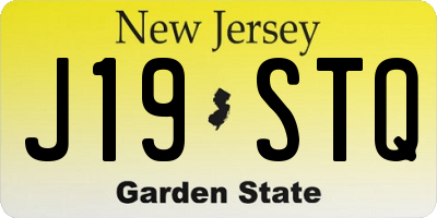 NJ license plate J19STQ
