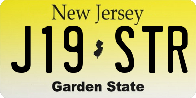 NJ license plate J19STR