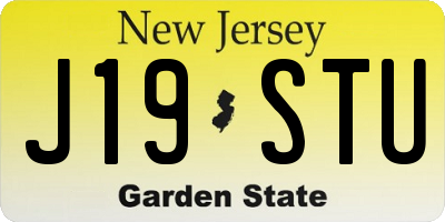 NJ license plate J19STU