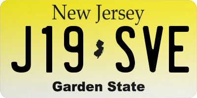 NJ license plate J19SVE