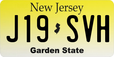 NJ license plate J19SVH