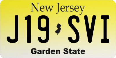 NJ license plate J19SVI
