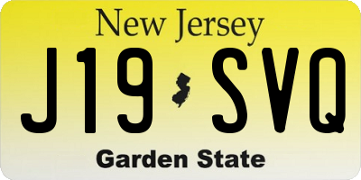 NJ license plate J19SVQ