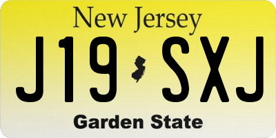 NJ license plate J19SXJ