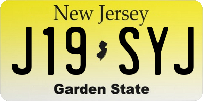 NJ license plate J19SYJ