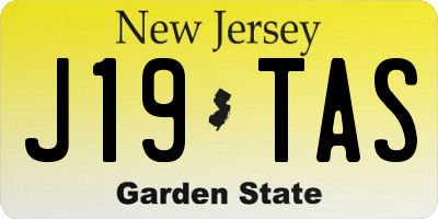 NJ license plate J19TAS