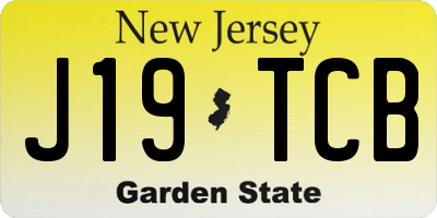 NJ license plate J19TCB