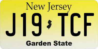 NJ license plate J19TCF