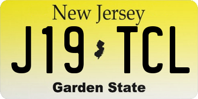 NJ license plate J19TCL