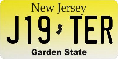 NJ license plate J19TER
