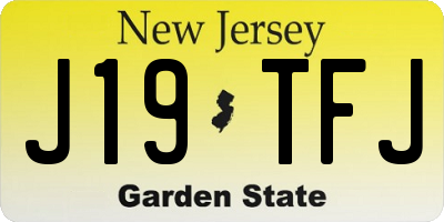 NJ license plate J19TFJ
