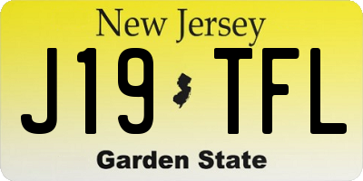 NJ license plate J19TFL
