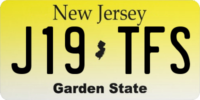 NJ license plate J19TFS