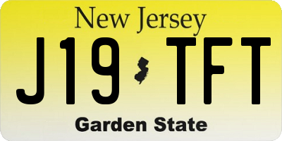 NJ license plate J19TFT