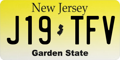 NJ license plate J19TFV