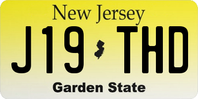 NJ license plate J19THD