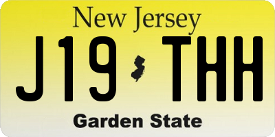 NJ license plate J19THH