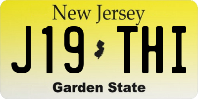 NJ license plate J19THI