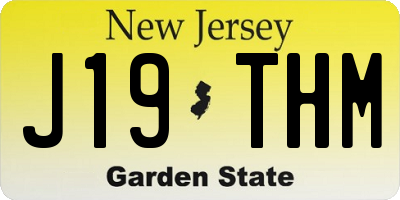 NJ license plate J19THM
