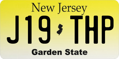 NJ license plate J19THP
