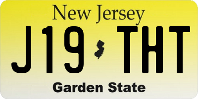 NJ license plate J19THT