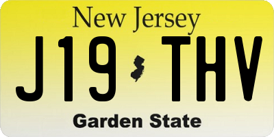 NJ license plate J19THV