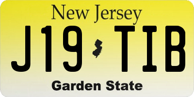 NJ license plate J19TIB