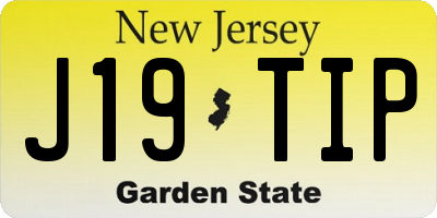 NJ license plate J19TIP