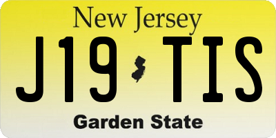 NJ license plate J19TIS