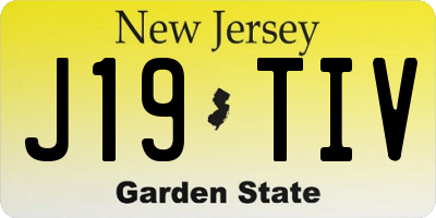 NJ license plate J19TIV