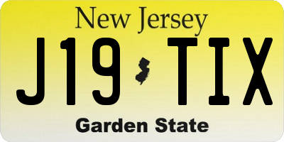 NJ license plate J19TIX