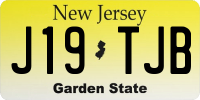 NJ license plate J19TJB
