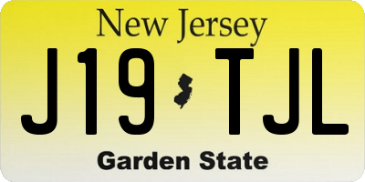 NJ license plate J19TJL