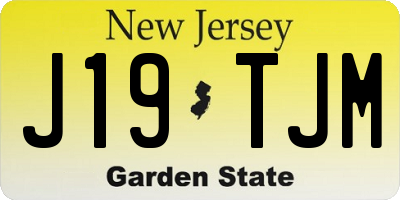 NJ license plate J19TJM