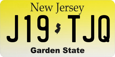 NJ license plate J19TJQ
