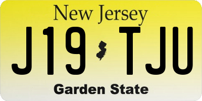 NJ license plate J19TJU