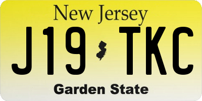 NJ license plate J19TKC