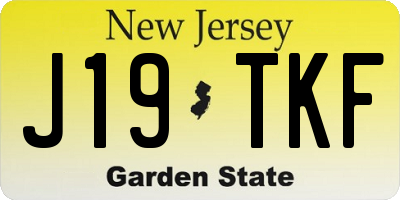 NJ license plate J19TKF