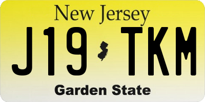 NJ license plate J19TKM