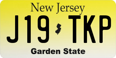 NJ license plate J19TKP