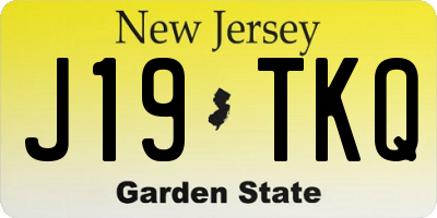 NJ license plate J19TKQ