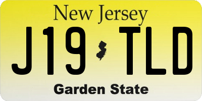 NJ license plate J19TLD